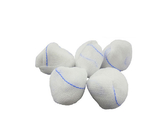 X線の糸使い捨て可能なピーナツ球の100%の綿の多数のサイズの青い糸の外科の生殖不能の医学の綿のガーゼの球