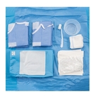 単一のパッケージと非織物付きの使い捨て医療外科用パック