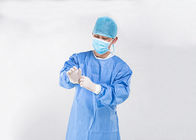 補強された青いSMSの使い捨て可能な手術衣