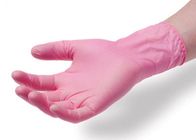 ピンクの透明なポリ塩化ビニール使い捨て可能な手の手袋の乳液の自由で使い捨て可能なビニールの手袋