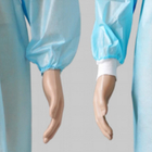 青いPPのPEは伸縮性がある袖口が付いている使い捨て可能な手術衣を防水する