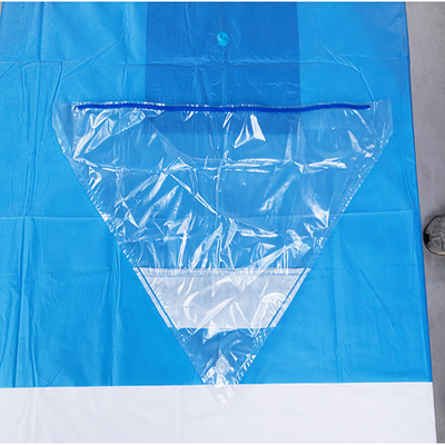 粘着性切断領域を持つ青い強化された使い捨て手術用カーテン