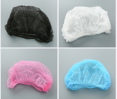 Nonwoven の使い捨て可能な外科フードの病院の SMS/PP の生地のふさふさしたヘッド カバー 4 色のカスタマイズされるサイズ