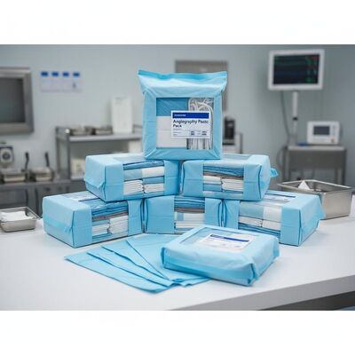 Steam Sterilization Sterile Surgical Packs with Non-woven Fabric and Angiography Pack for Hospitals