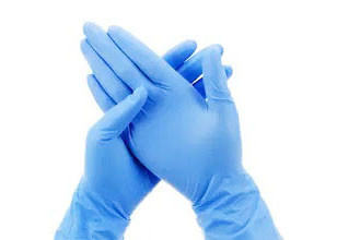 医学の使い捨て可能な青いニトリルの手袋の粉の自由な安全検査の手袋