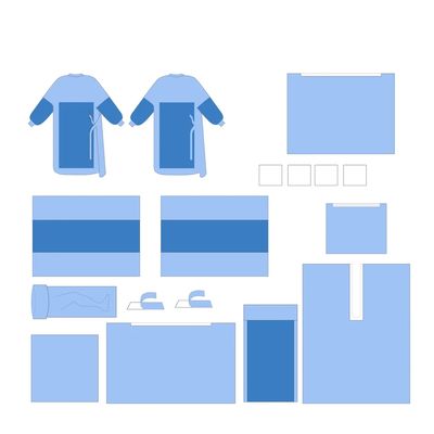 プロの非織物 青/緑/黄蒸気/EO/ガンマ/その他 使い捨ての患者用カーテン